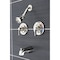 Kingston Brass KB666NDL Two-Handle Tub and Shower Faucet with Volume Control, Polished Nickel KB666NDL - alternate 3